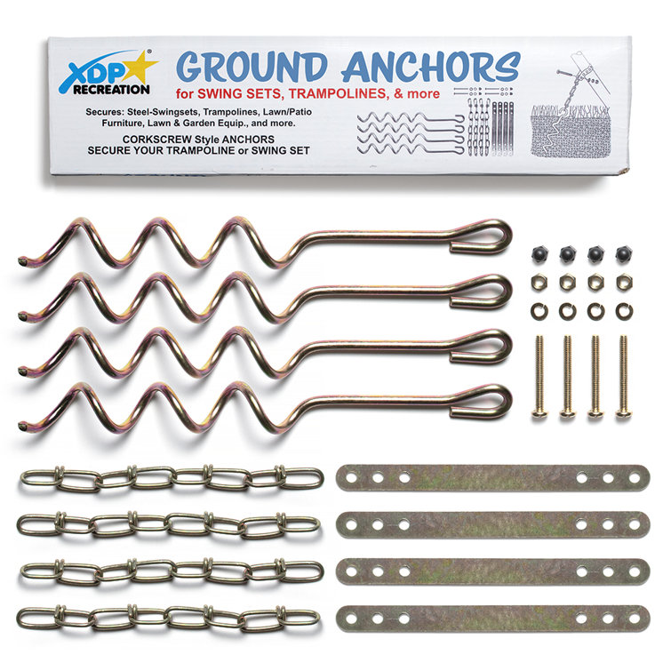 XDP Recreation Swing Set Ground Anchor Kit (Wood Not Included